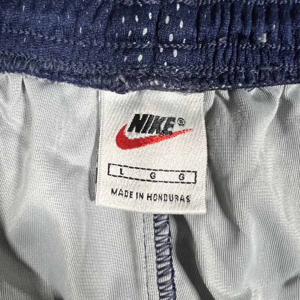 Nike Pants Mens Large Blue Vintage Mesh‎ Basketball Warm Up Ankle Zip Pockets